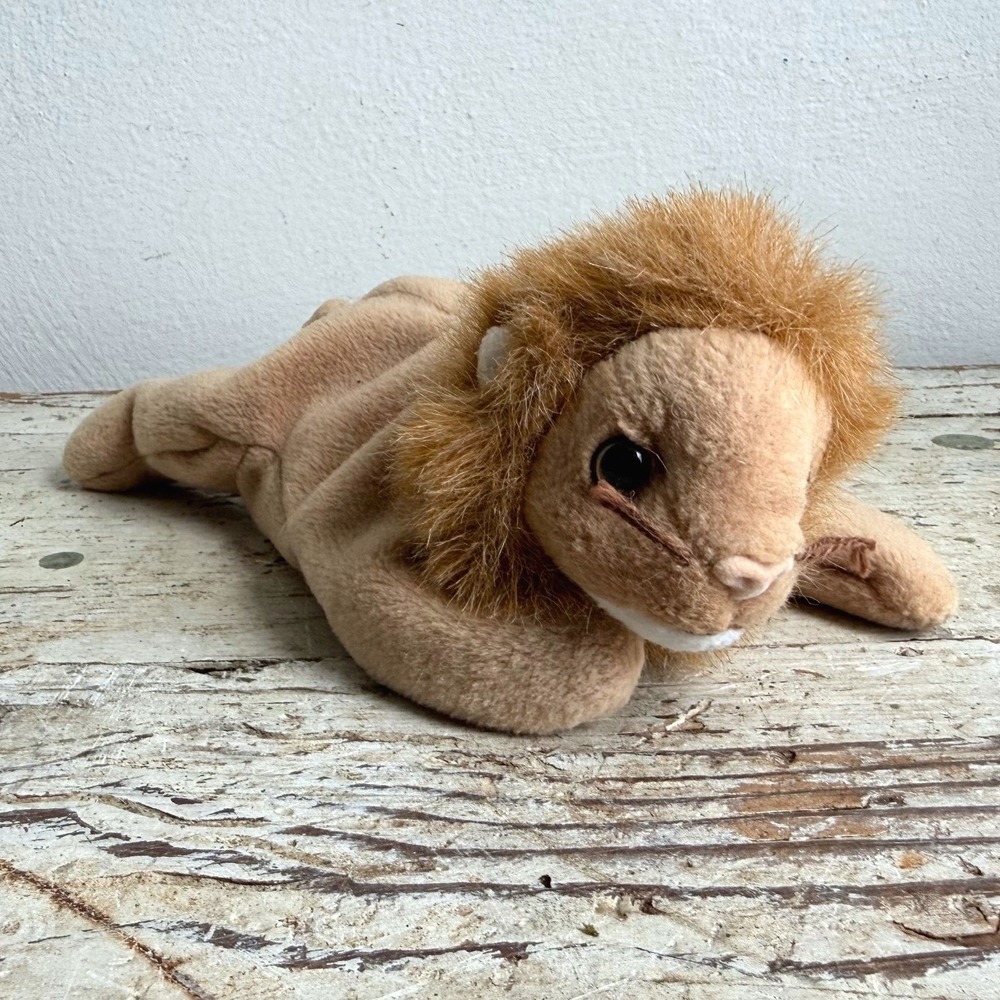 Ty Beanie Baby Roary the Lion 1996 Plush Tan Brown Mane 4069